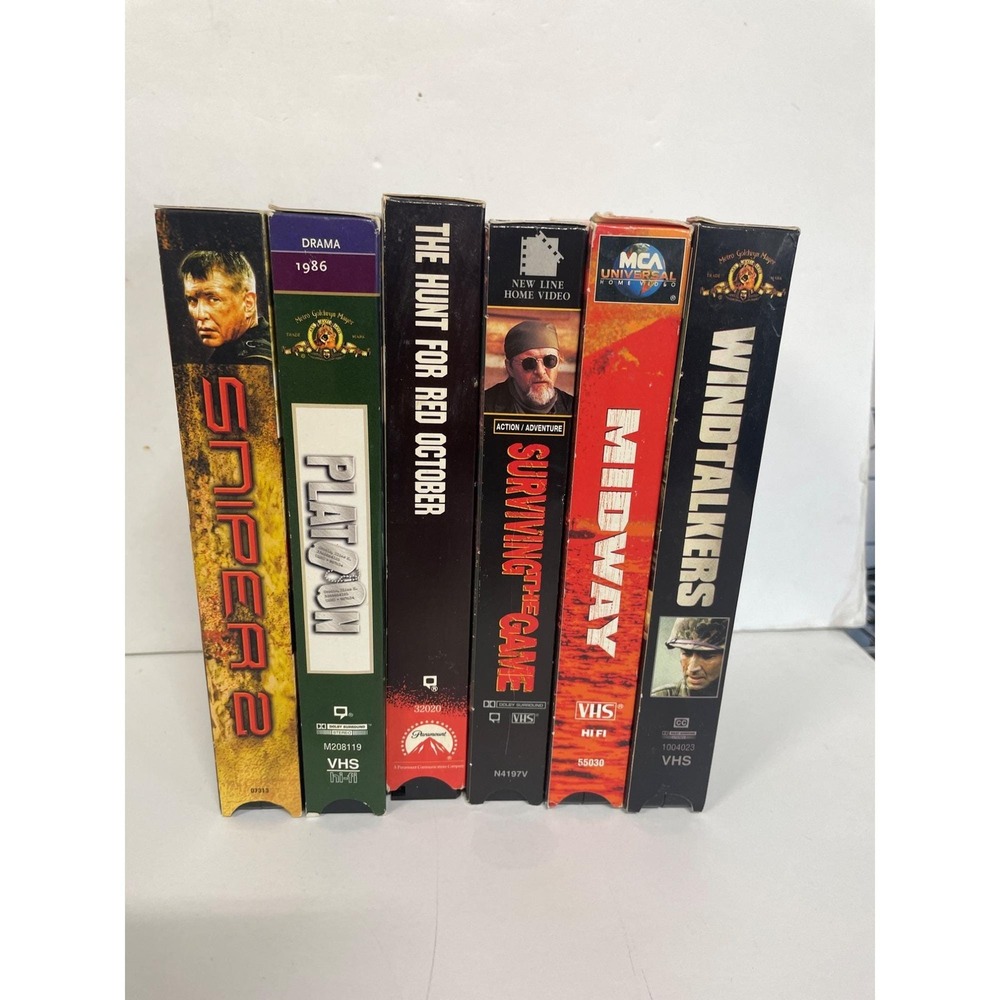 Vintage‎ VHS Movie Collection Lot of 6 War Military Action